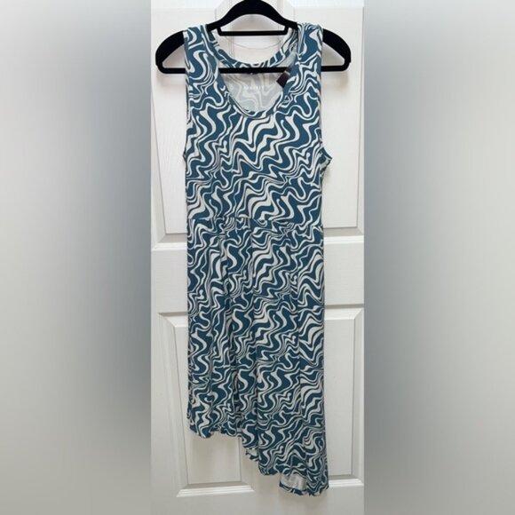 👗 NWT! Teal Wave Assymetrical Dress - Picture 2 of 4